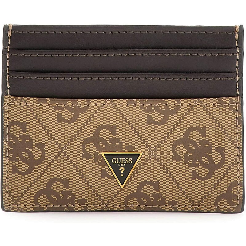 GUESS Pouzdro MILANO CARD HOLDER béžová / hnědá