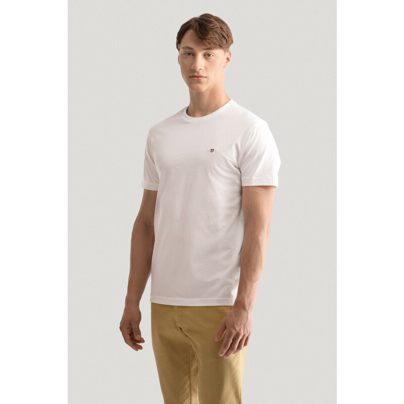 TRIČKO GANT REG SHIELD SS T-SHIRT WHITE
