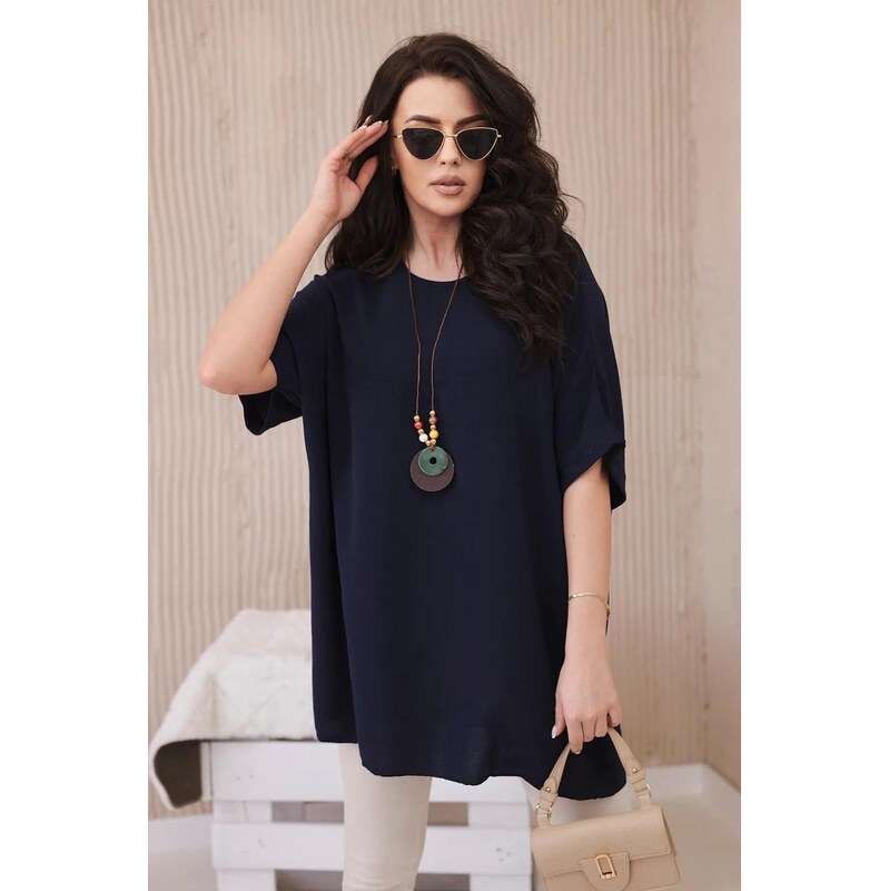 MladaModa Oversize halenka s přívěskem model IT-31 barva