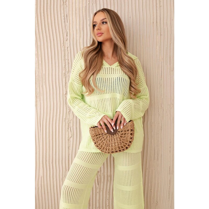 MladaModa Plážový komplet Rayon barva kiwi
