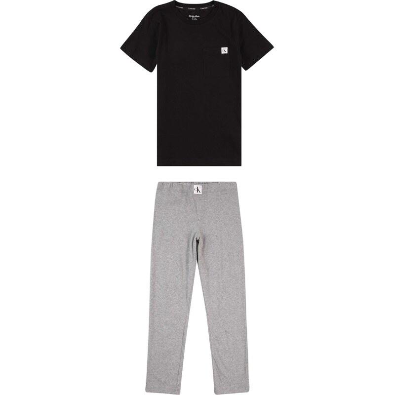 Calvin Klein Underwear Pyžamo šedý melír / černá / bílá