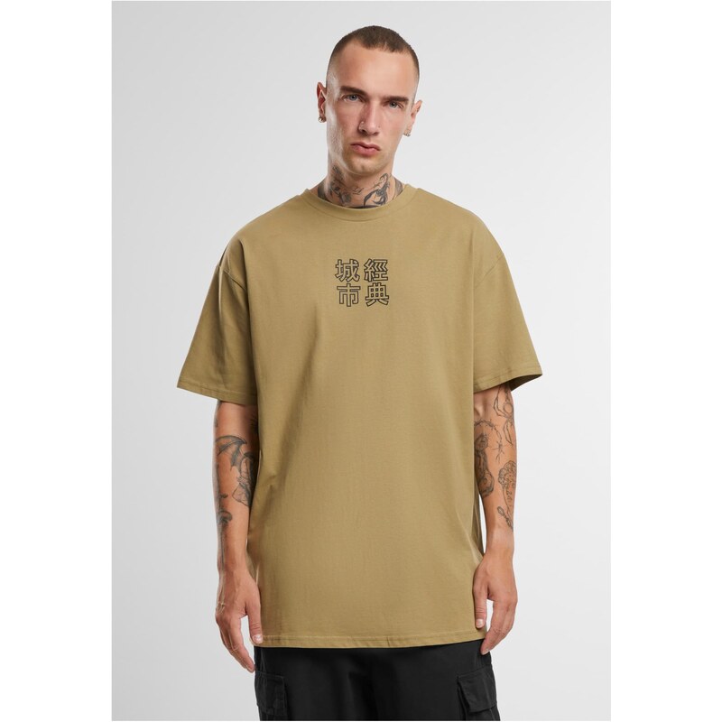 Urban Classics Čínský symbol trička khaki/černá