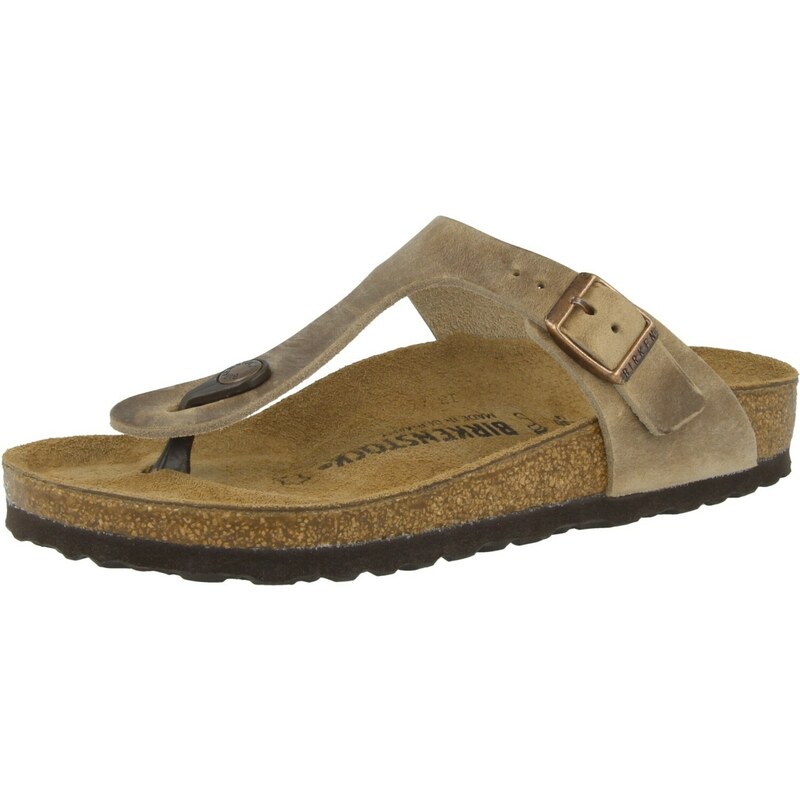 BIRKENSTOCK Pantofle Gizeh hnědá