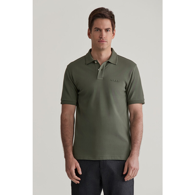 POLOKOŠILE GANT 3D GRAPHIC POLO DARK EARTHY GREEN
