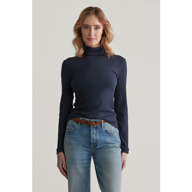 ROLÁK GANT SLIM RIB TURTLENECK EVENING BLUE 96191926