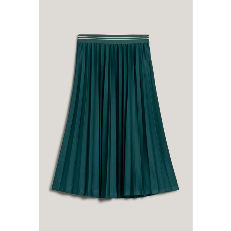 SUKNĚ GANT JERSEY PLEATED SKIRT DEEP FOREST