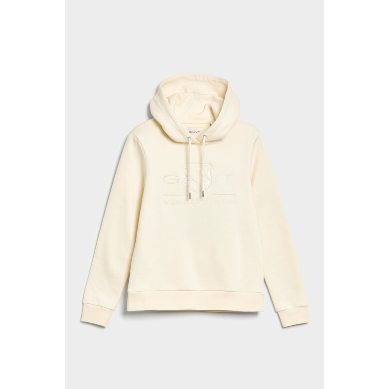 MIKINA GANT REG TONAL SHIELD HOODIE LINEN 96191950