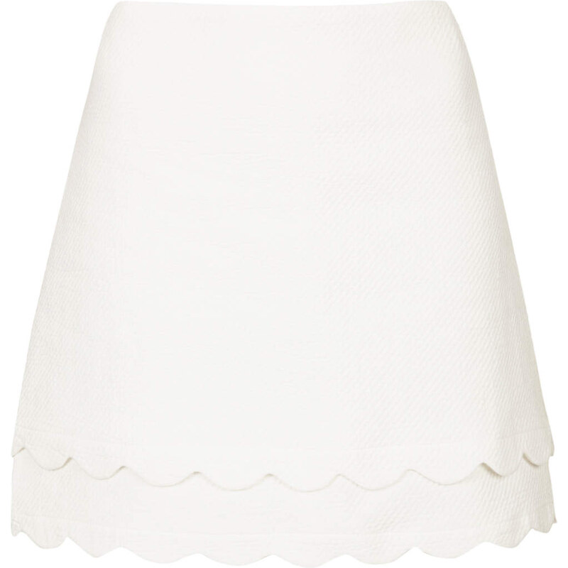 Topshop Double Scallop Aline Skirt