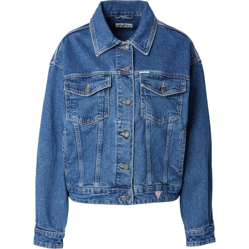 GUESS JEANS Přechodná bunda modrá džínovina 96261548