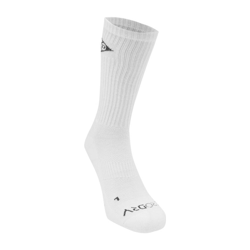 Dunlop 2pk Perf Crew Socks White
