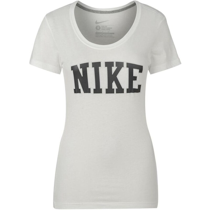 Triko Nike QTT Scoop Neck T Shirt dámské White