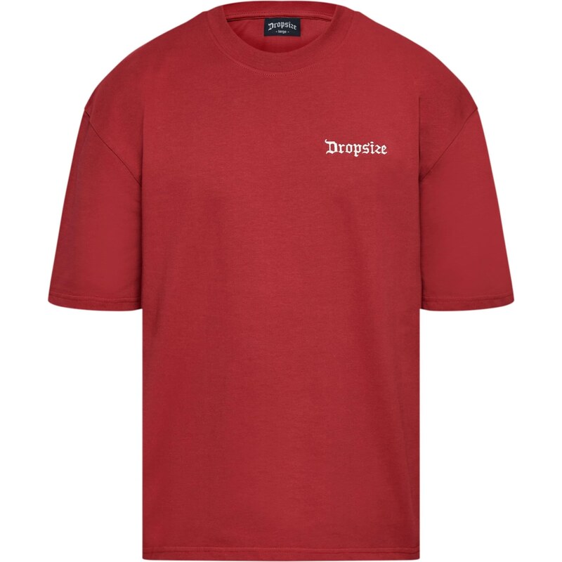 Dropsize Tričko krvavě červená / bílá