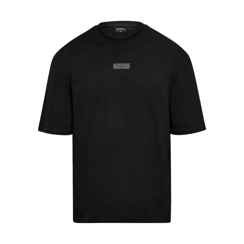Dropsize Tričko stříbrně šedá / černá