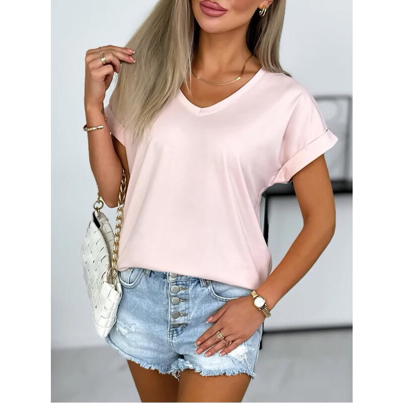 Fashionweek Bavlněná halenka výstřih do V BASIC IT-KEILA 96301957