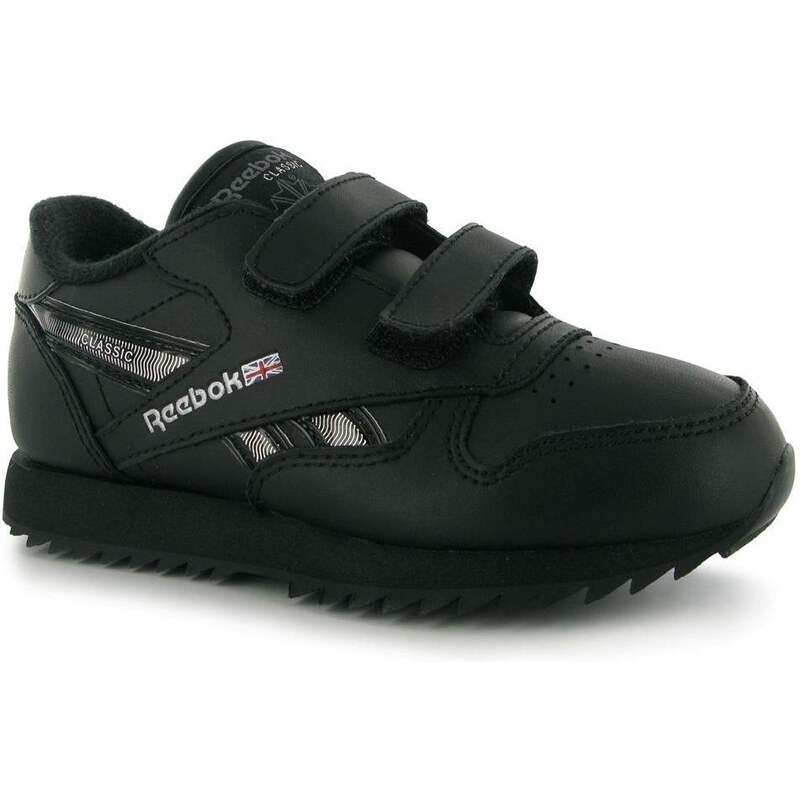 Reebok Classic Etched Childrens Trainers Black/Silver