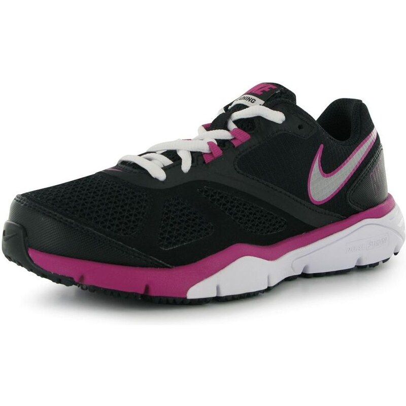 Nike Dual Fusion TR Girls Running Shoes Black/Silver