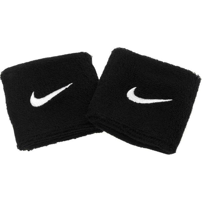 Nike Swoosh Wristband 2 Pack Black/White Jedna velikost