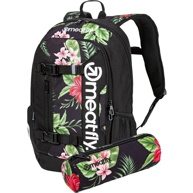 Meatfly batoh Basejumper Tropical Black 22 L | Černá
