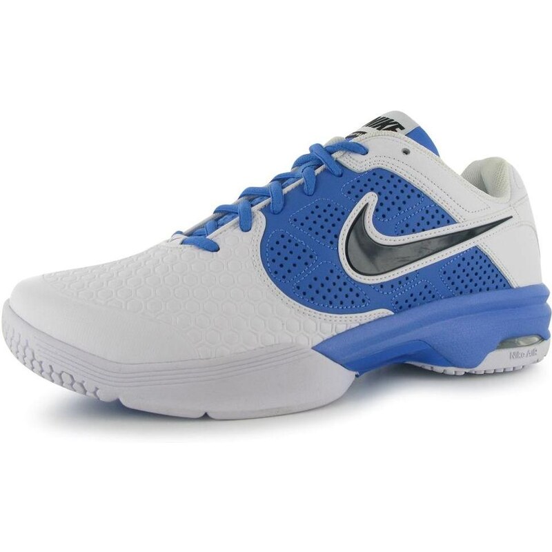 Nike Air Courtballistec 4 1 Mens Tennis Shoes White/Navy/Blue