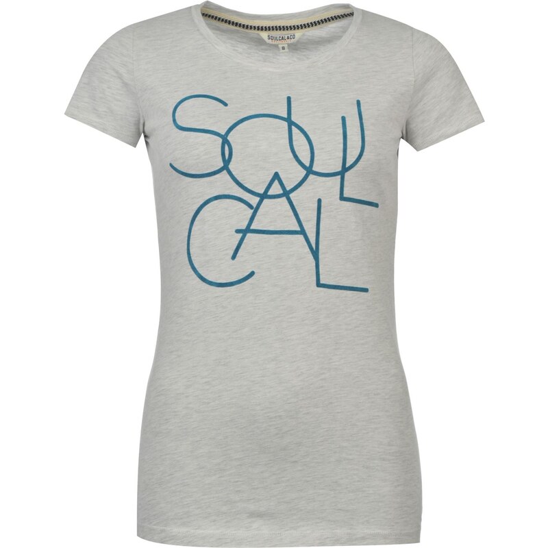 SoulCal Triko At Republic Crop Foil Crop T Shirt Ash Marl 8 (XS)