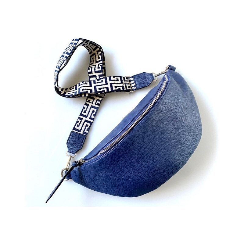 Piazza Italia Dámská crossbody ledvinka velká s barevným popruhem - 96314173