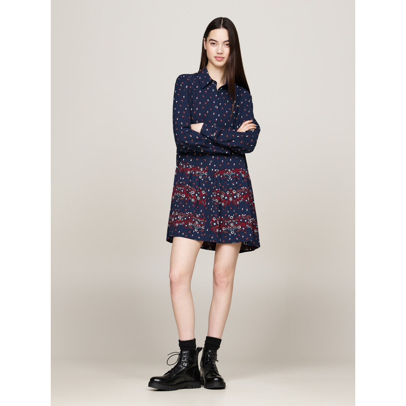Tommy Jeans dámské modré šaty Floral