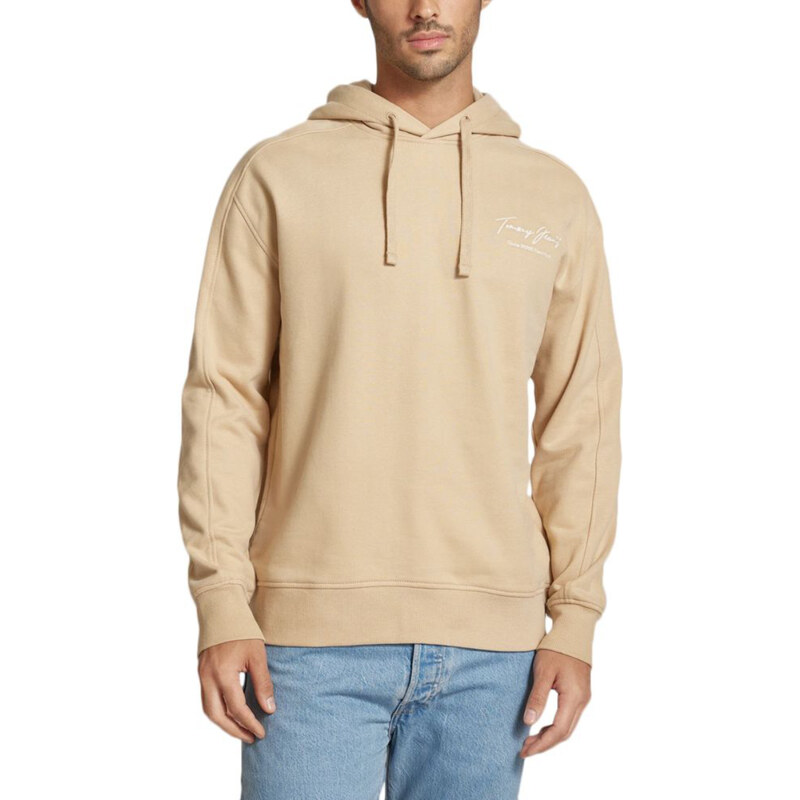 Tommy Jeans pánská béžová mikina Washed