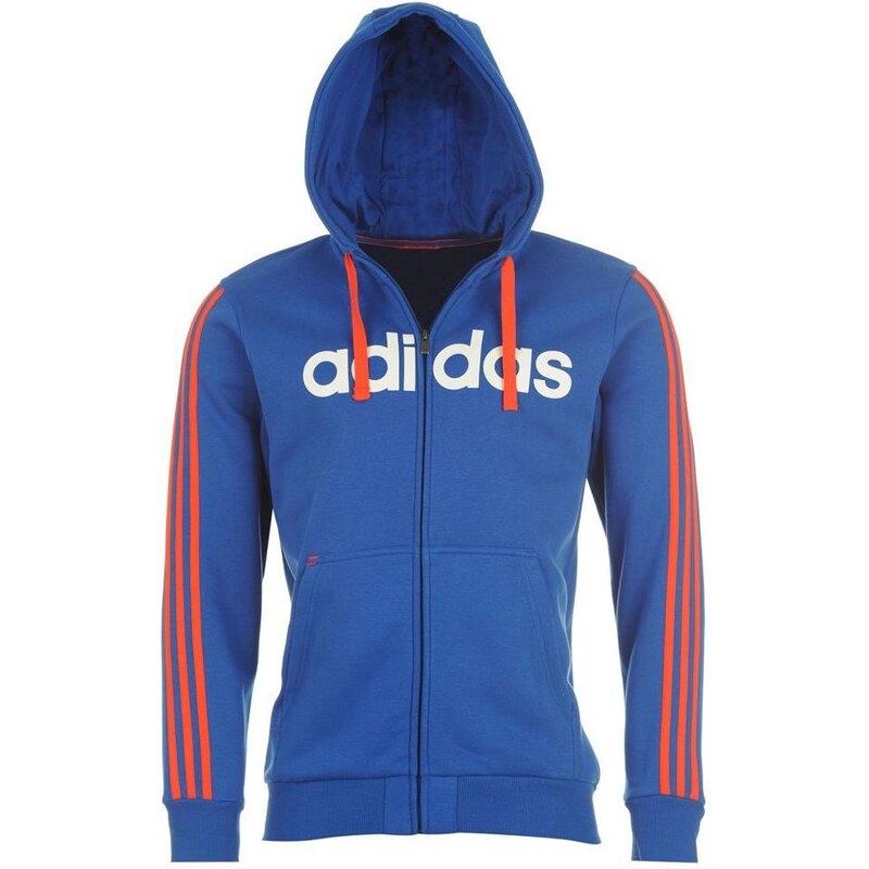 mikina adidas Essentials 3 Stripe Hoody pánská BlueBeauty/Oran