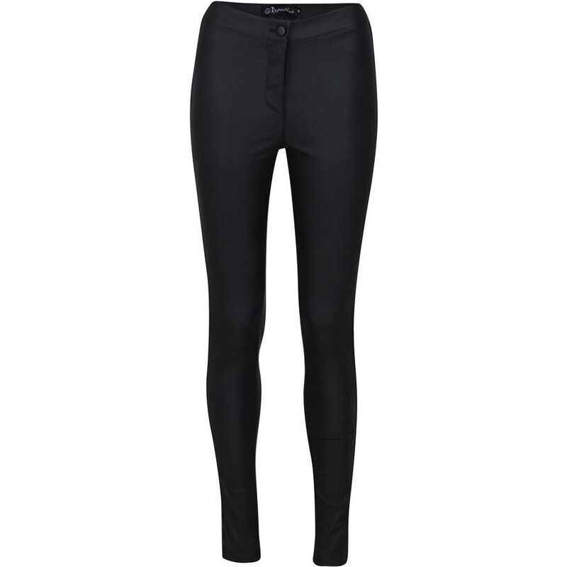 At Republic High Waisted PU Trousers Black 8 (XS)