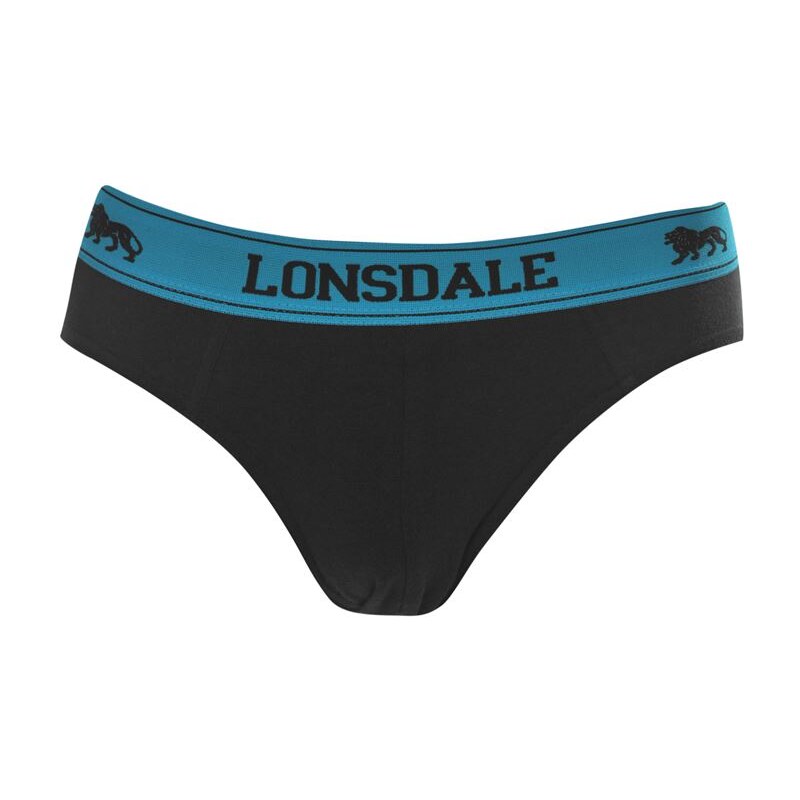 Lonsdale 2Pk Brief pánské Black/Brt Blue