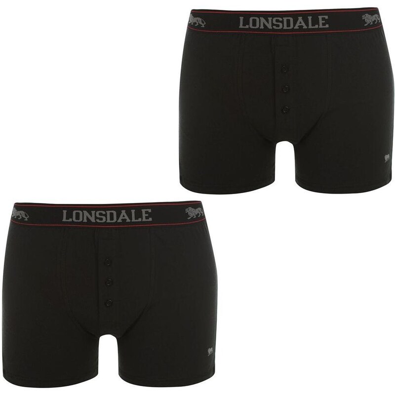 Lonsdale pánské boxerky 2ks Black