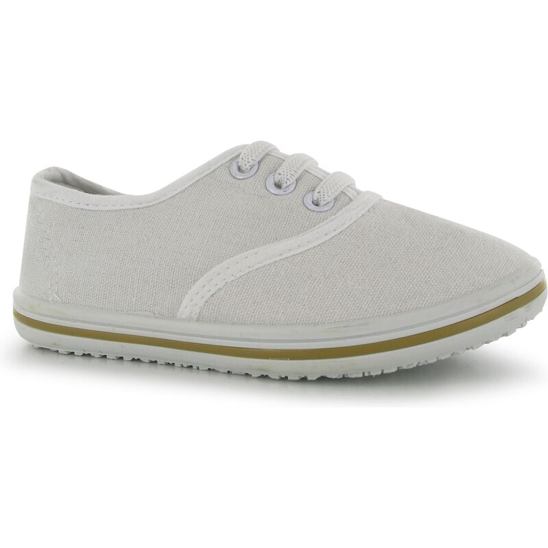 Slazenger Infants Canvas Shoes White/White