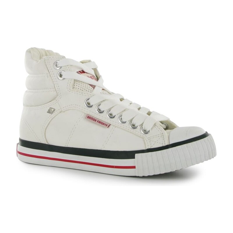 British Knights Atoll Mid PU dětské Trainers White/Red