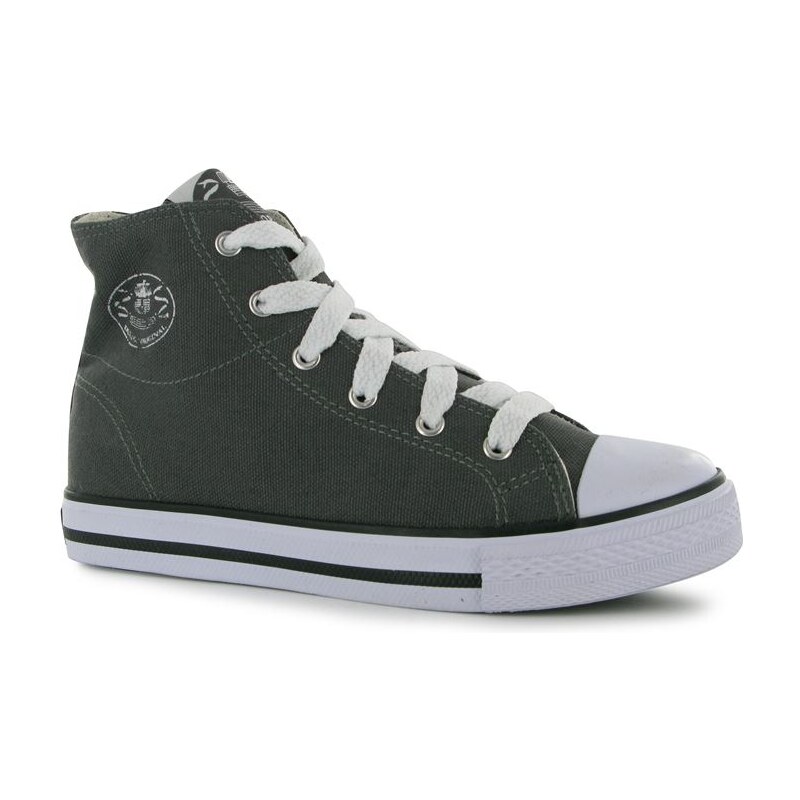 Dunlop Kids Canvas High Top Trainers Grey