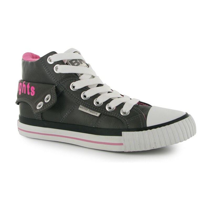 British Knights Roco Fold Over dětské Trainers Grey/Pink