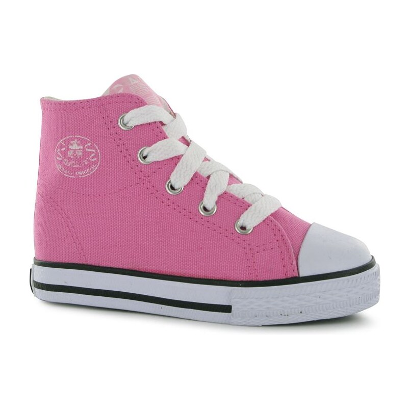 Dunlop Infant Canvas High Top Trainers Pink