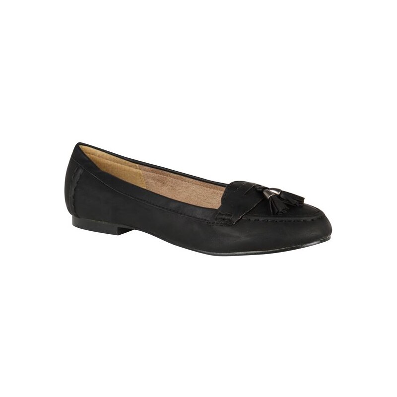 Rock and Rags by Firetrap Coco Loafers Black PU