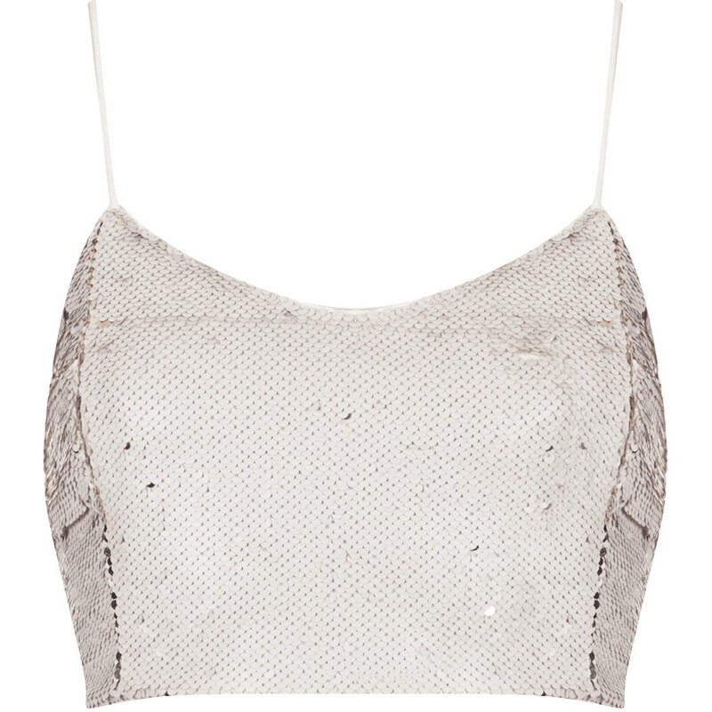 Topshop **LIMITED EDITION Gold Sequin Bralet