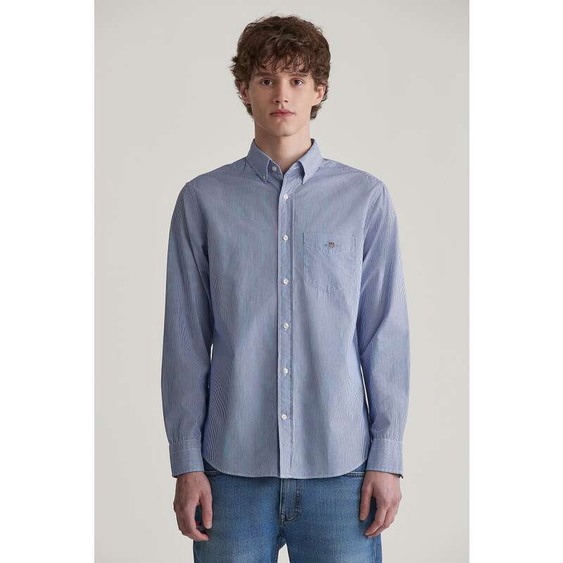 KOŠILE GANT REG CLASSIC POPLIN BANKER SHIRT COLLEGE BLUE