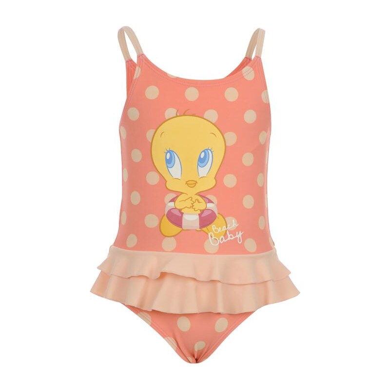 Warner Brothers Looney Tunes Tweety Swimsuit Baby Girl Pink