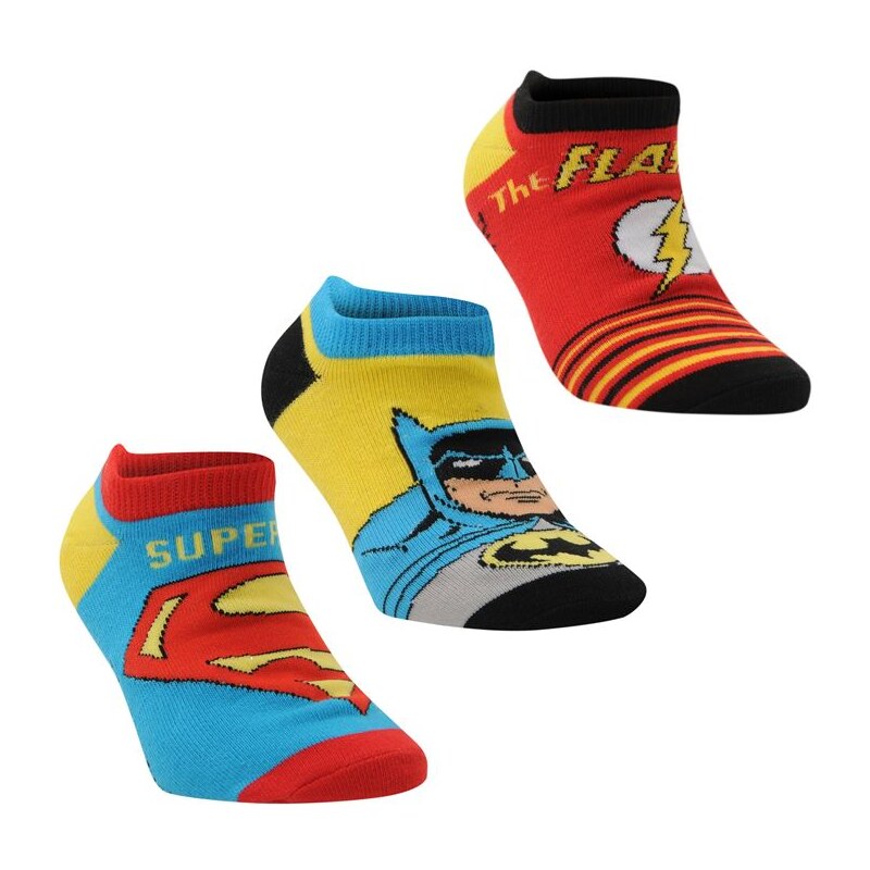 DC Comics 3 Pack Trainer Socks Childrens Superman Dětské 1-6