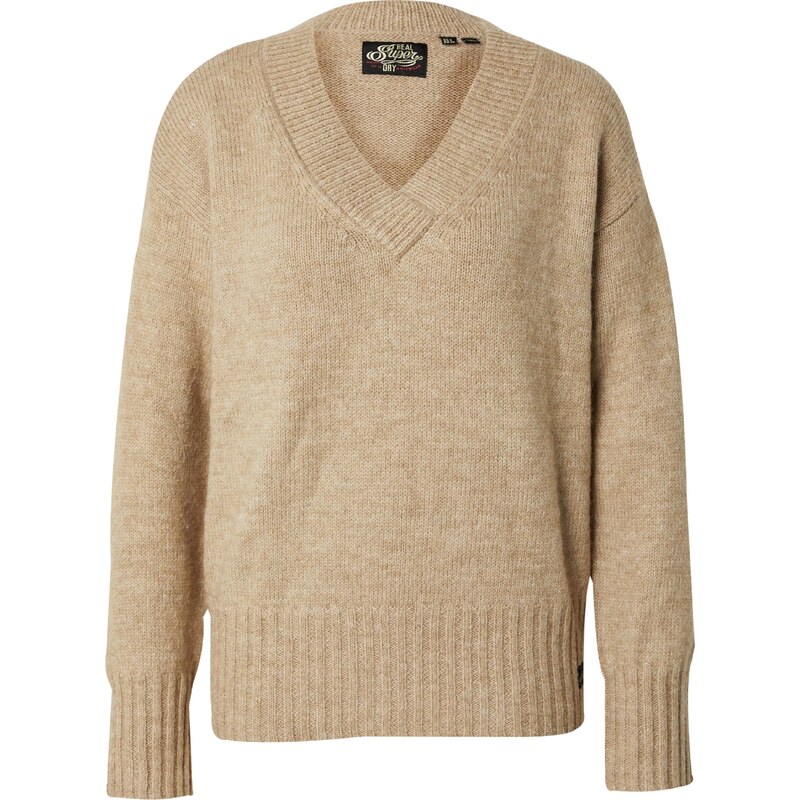 Superdry & Co Svetr Essential světle hnědá