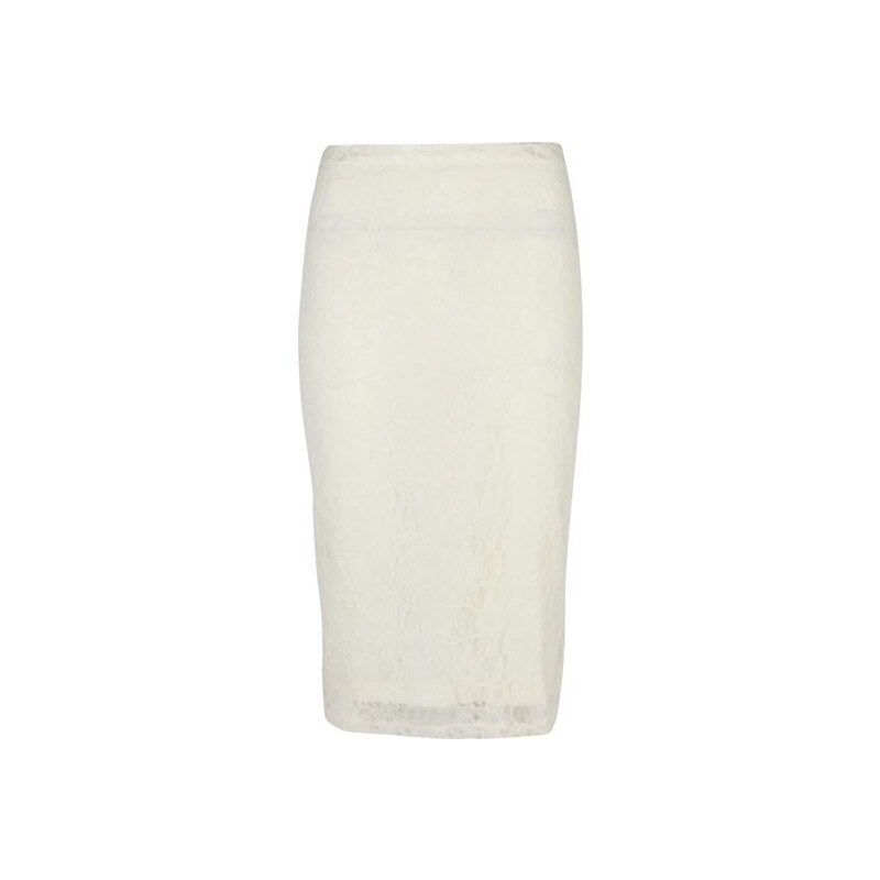 Uncut Lace Midi Skirt Ivory 8 (XS)