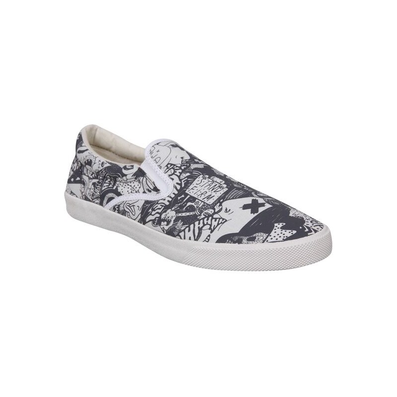 Bucketfeet Slip On Casual Shoes White/Black