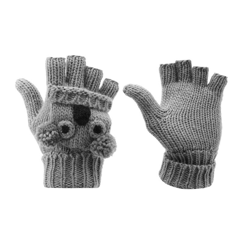 LA Gear Animal Gloves Grey Dětské