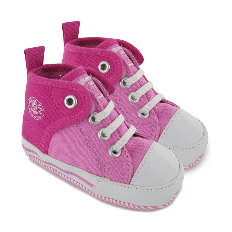 Dunlop Canvas High Crib Shoes Pink/Pink