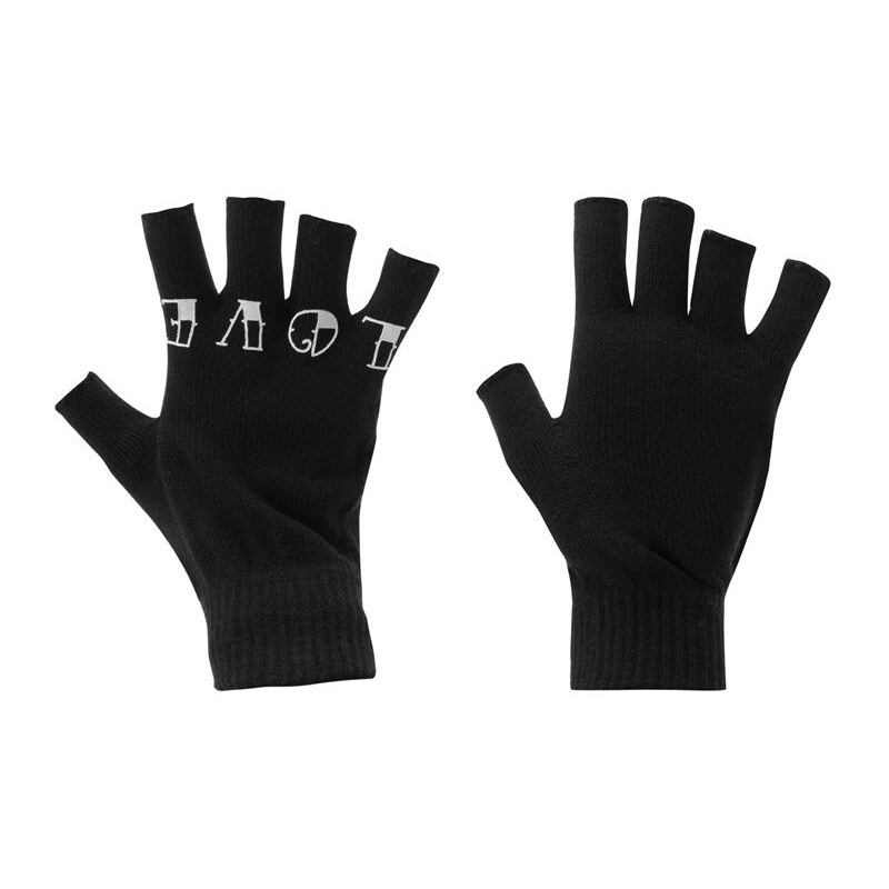 No Fear Fingerless Gloves Black Pánské
