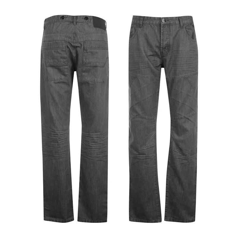 Crafted Panel pánské Jeans Grey