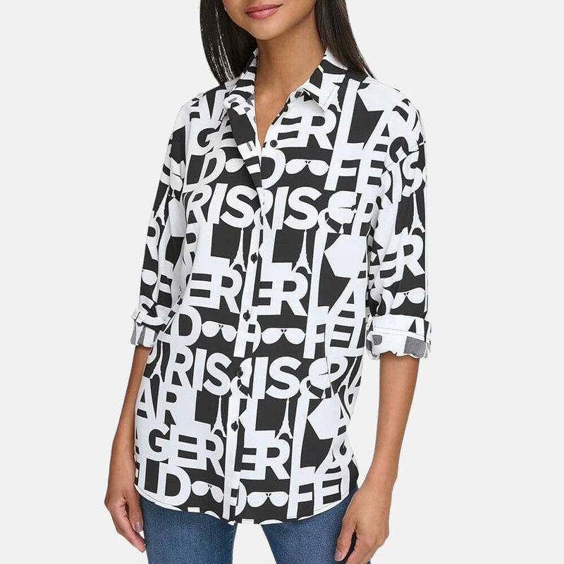 Dámská černo-bílá košile Karl Lagerfeld 55935 114631721