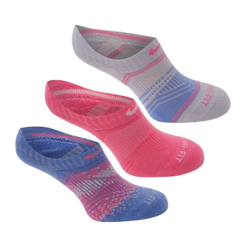 Nike 3pk Graph Sock dámské Pink/Blue 2-5S